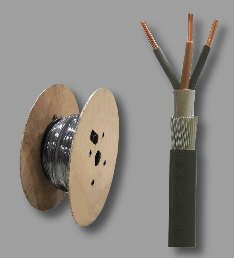 6.0mm² 3 Core SWA Armoured Cable - 50m Drum
