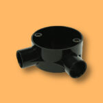 20mm PVC Angle Conduit Box - Black