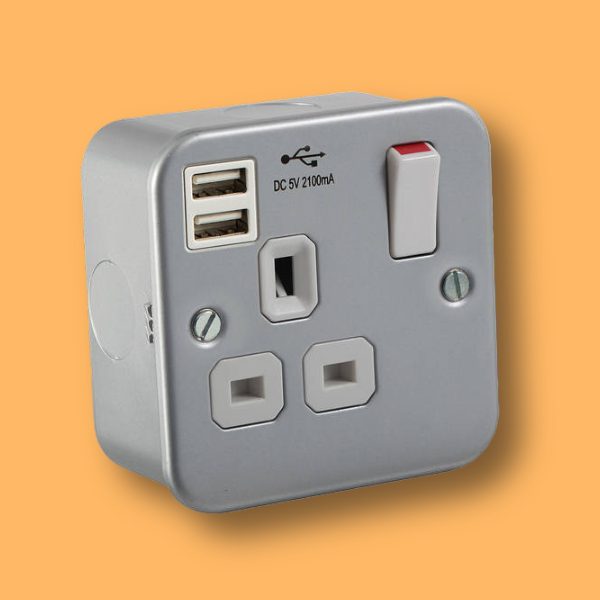 METAL CLAD 1G SOCKET USB