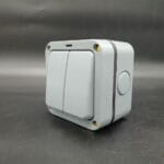 2 Gang Weatherproof Switch - IP66 outside 2 gang switch
