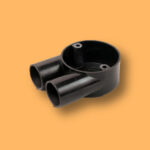 20mm PVC U Conduit Box - Black