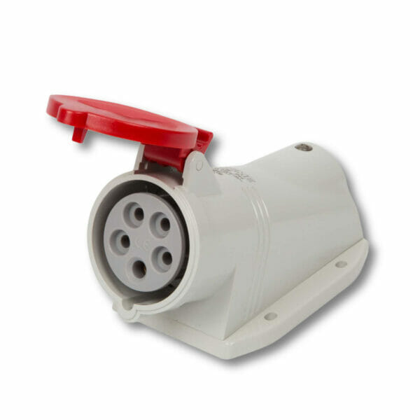 32A 5 Pin 3P+N+E Wall Socket Red 415V - Scame