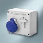 16A 3 Pin 2P+E Switched Socket Isolator Blue 230V - Scame