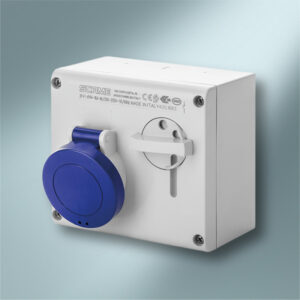 16A 3 Pin 2P+E Switched Socket Isolator Blue 230V - Scame