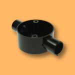 25mm PVC Thru Conduit Box - Black