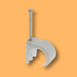 7mm - 10mm Round Cable Clips - White
