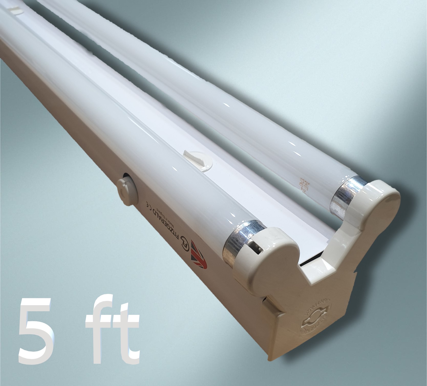 5ft Twin 2x58w T8 Fluorescent Strip Lightpack - Fitzgerald