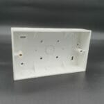 25mm 2G Single PVC Pattress Square Edge – White