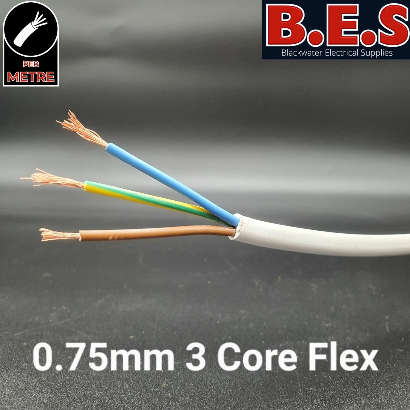 cut per m 0.75mm 3 core flex cable