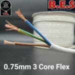 100m 0.75mm 3 core flex cable